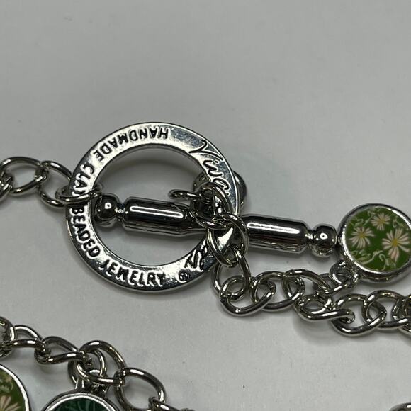 Viva Beads necklace costume jewelry signed dangle charm chunky chain clay beads - Picture 9 of 11